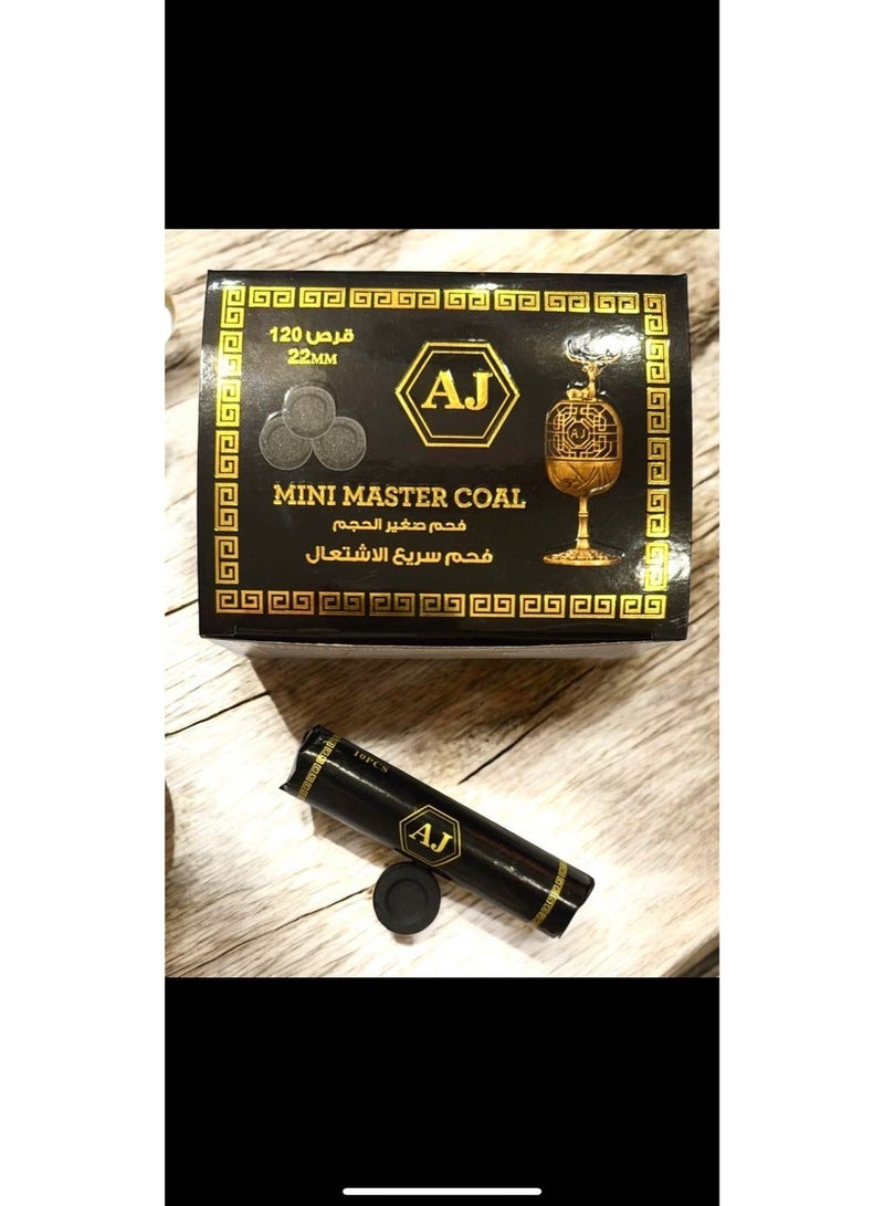 إيه جاي فحم بخور صغير من إيه جيه، 22 مم، 120 قطعة - Image 2